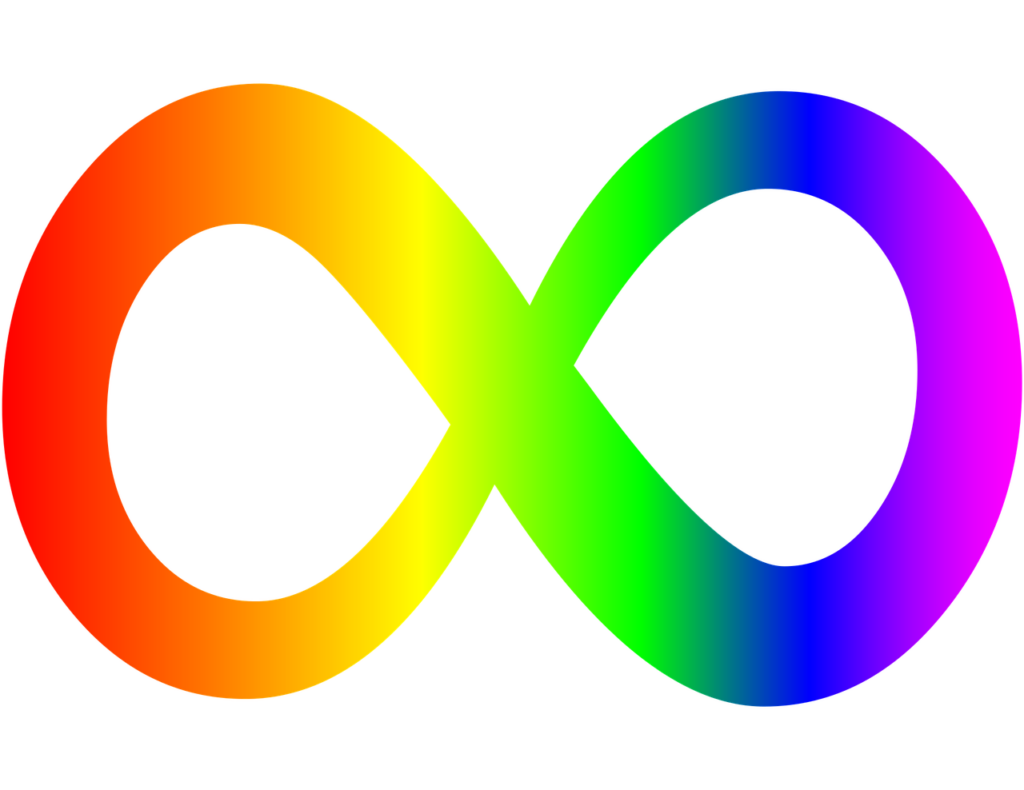 Autism spectrum looped rainbow logo